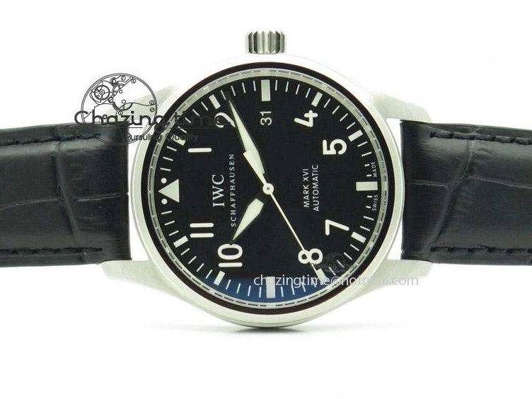 MIROTIME 0516 Mark XVI 1:1 Best Edition MK Maker SS Black Dial A2892 On Black Leather Strap Chic 7371